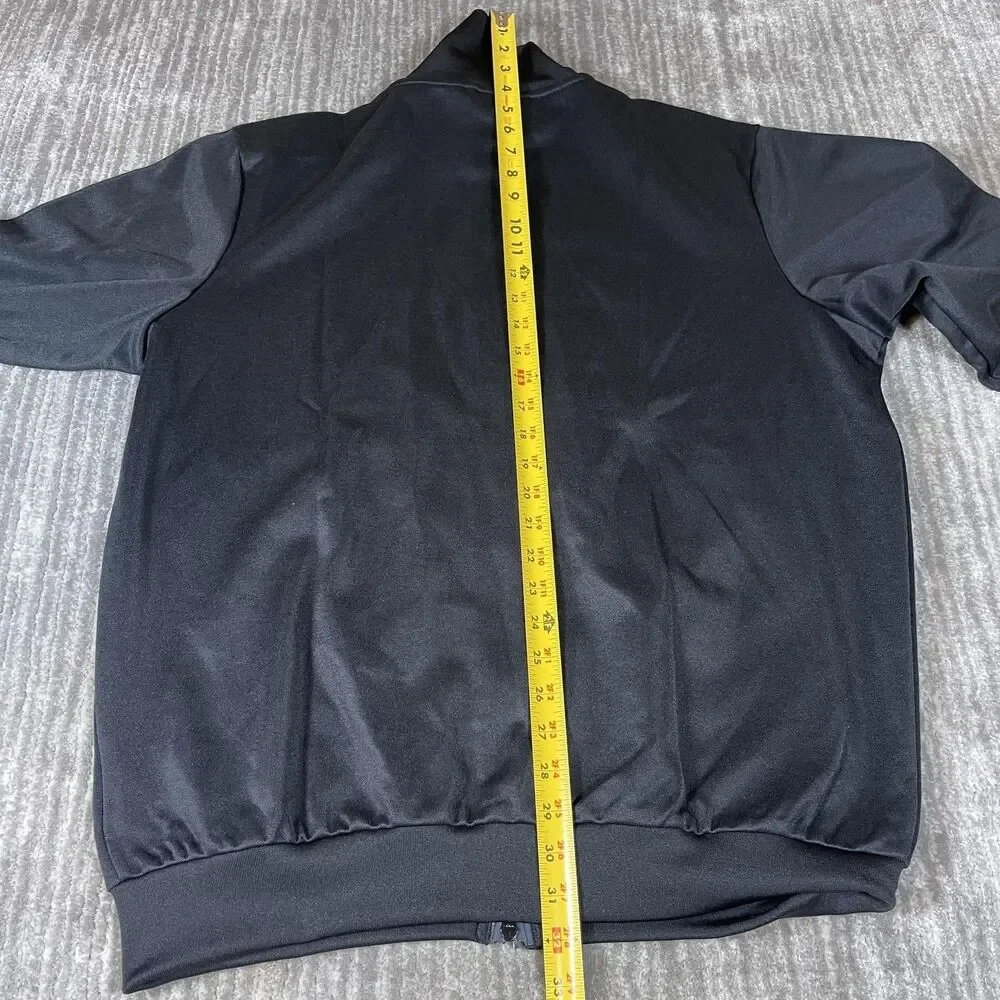 Adidas Classic TT Track Jacket Mens XL Black 3 Stripe Originals IY8077 New